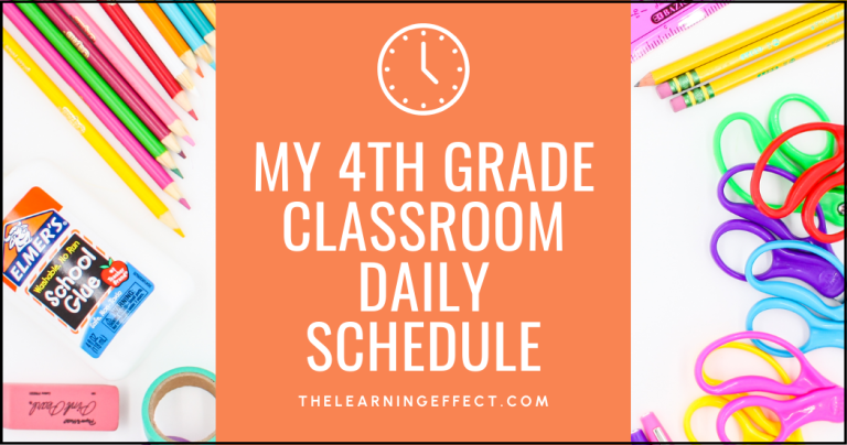 My 4th Grade Daily Schedule