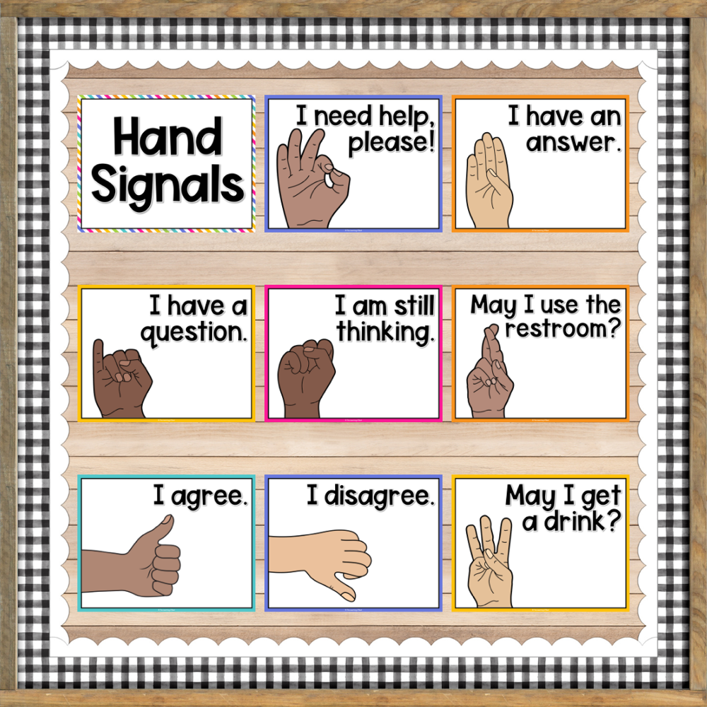 Hand signals for classroom management