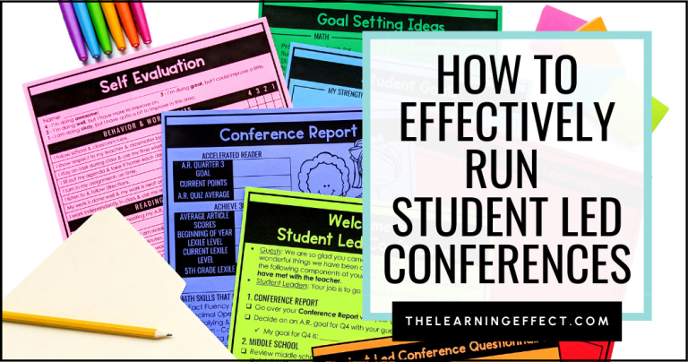 How to Effectively Run Student Led Conferences