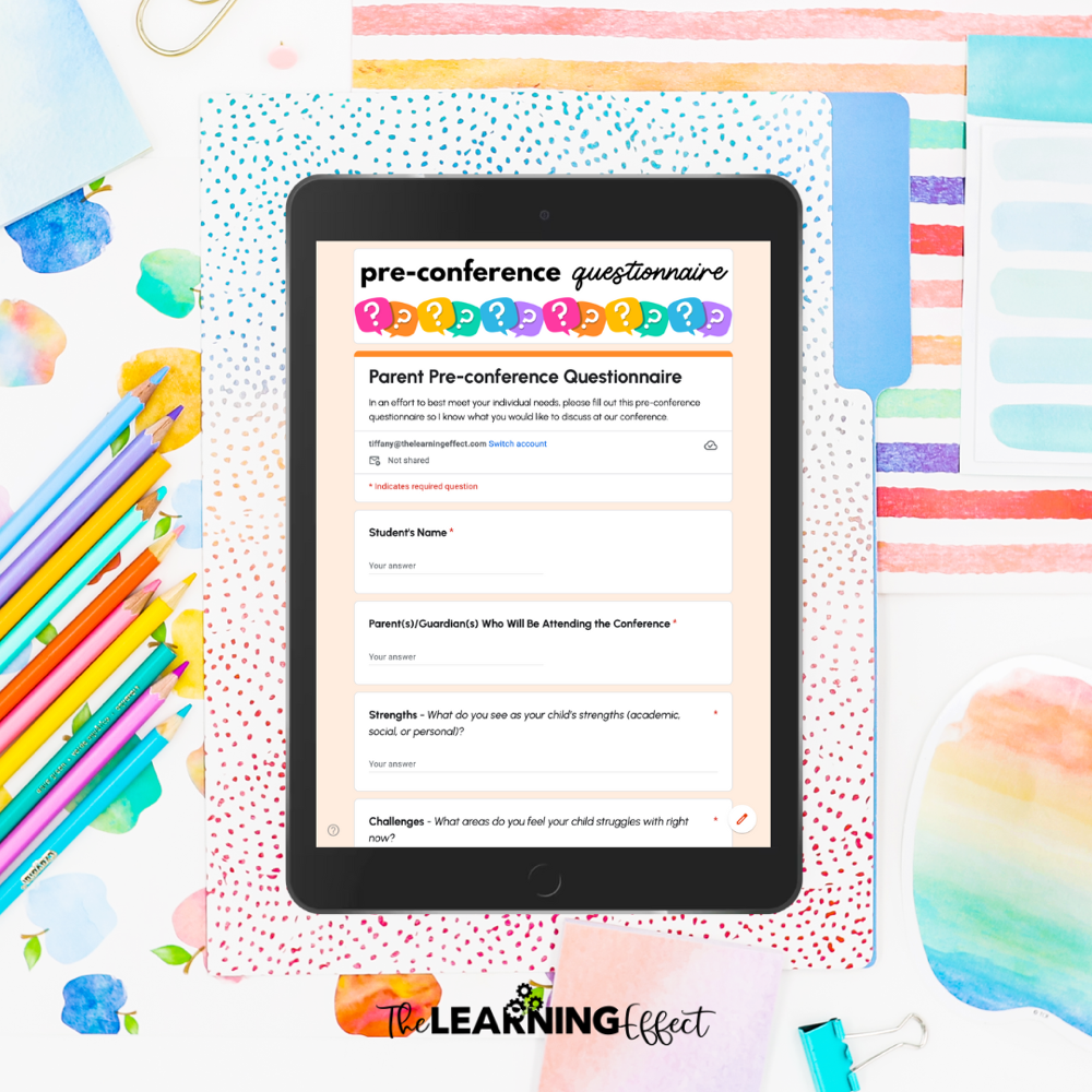 Virtual studentled conference pre-conference questionnaire