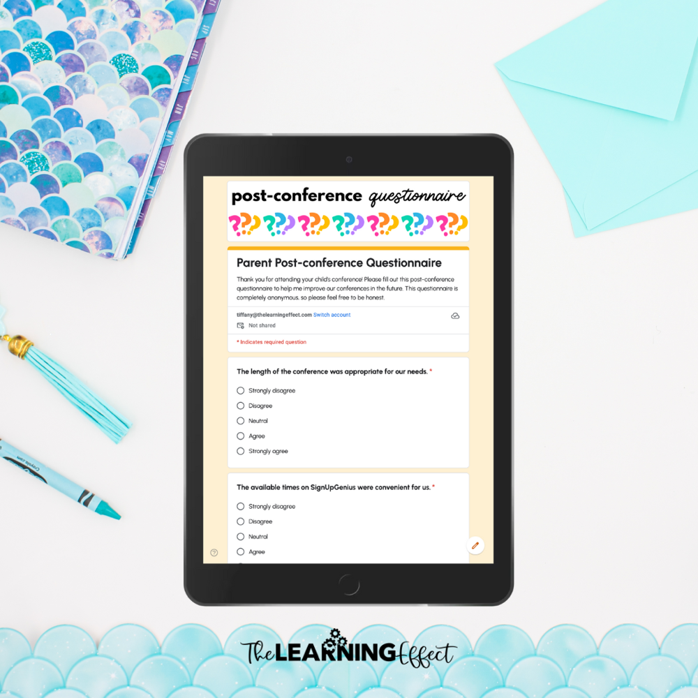 Virtual student led conference post-conference questionnaire