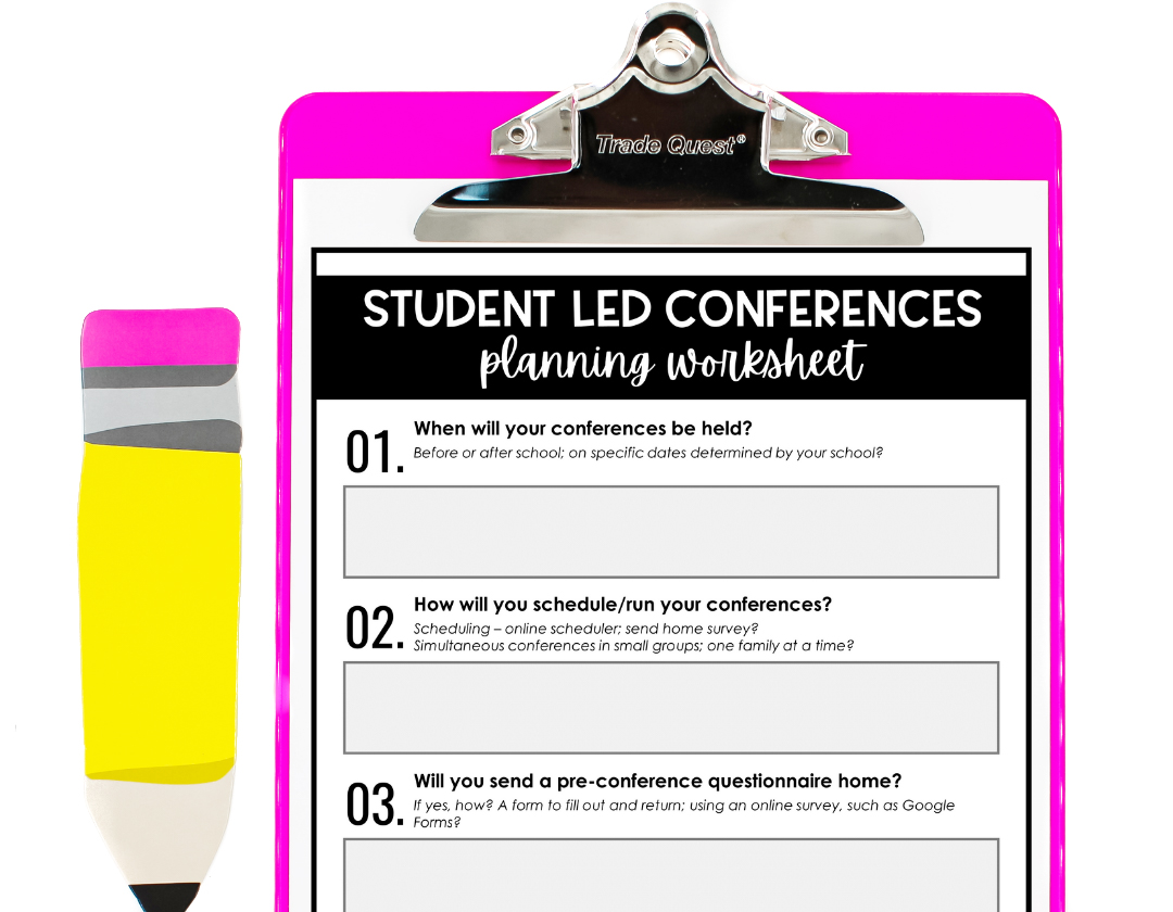 slcoptinhomepage Student Led Conferences Planning Worksheet