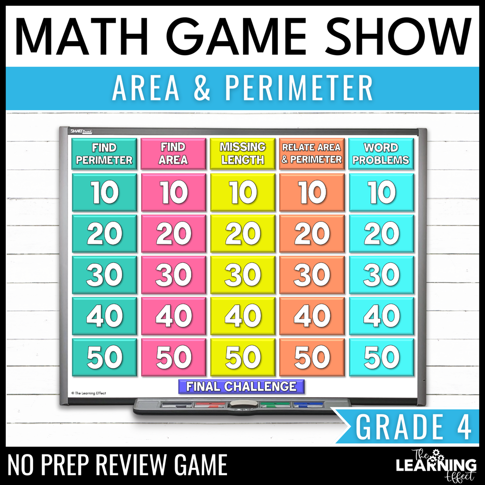 Area and perimeter game show