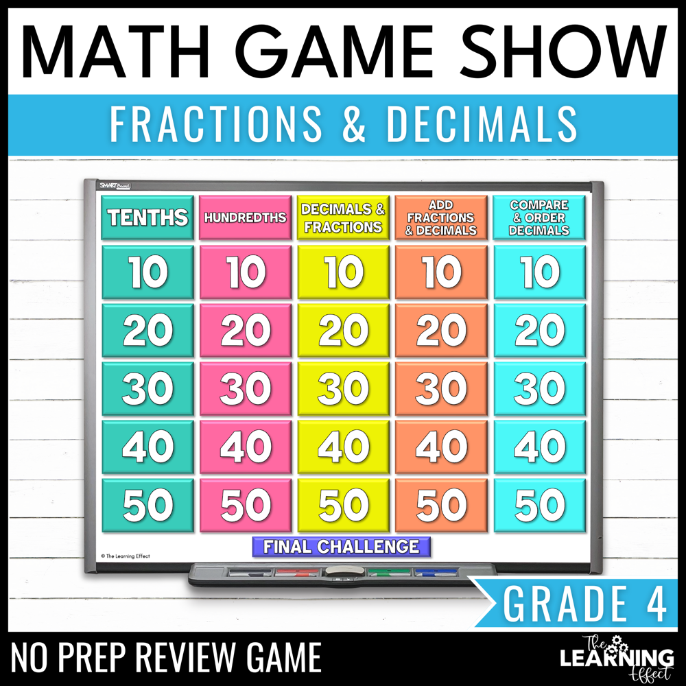 Fractions and decimals game show