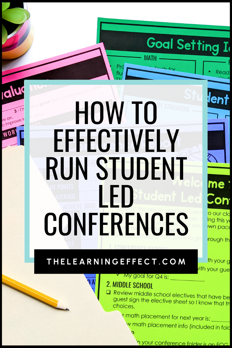 How to effectively run student led conferences pin