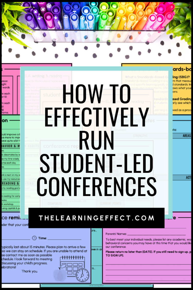 How to effectively run student led conferences pin
