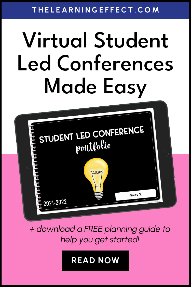 Virtual student led conferences pin