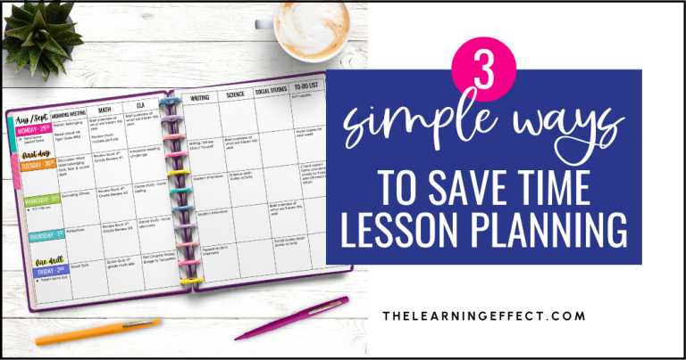 3 Simple Ways to Save Time Lesson Planning