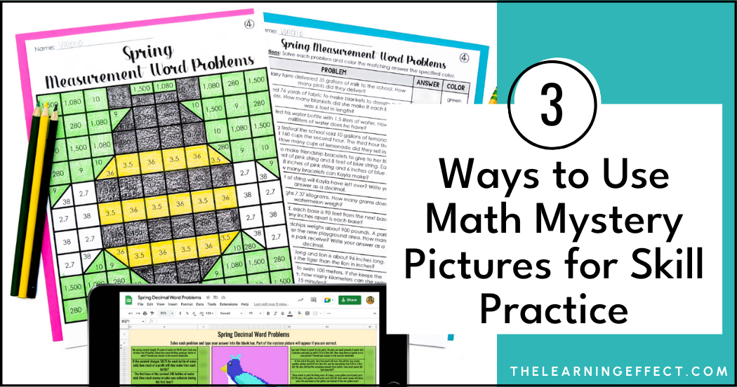 3 ways to use math mystery pictures for skill practice
