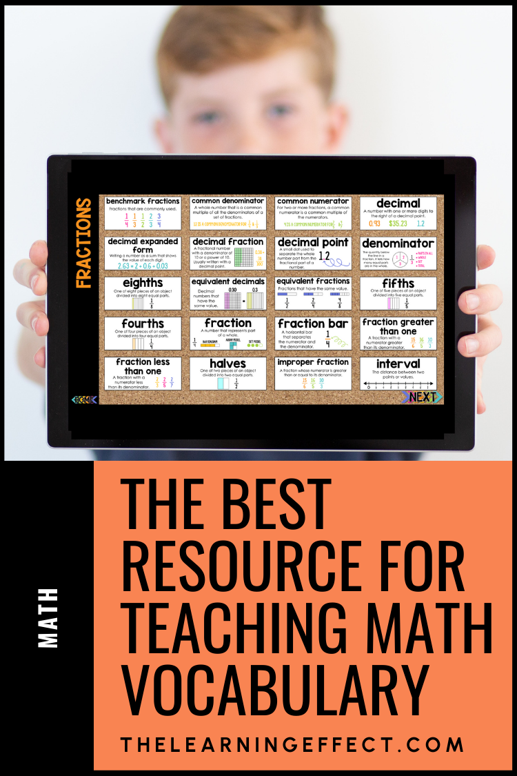 Resource for teaching math vobcaulary pin