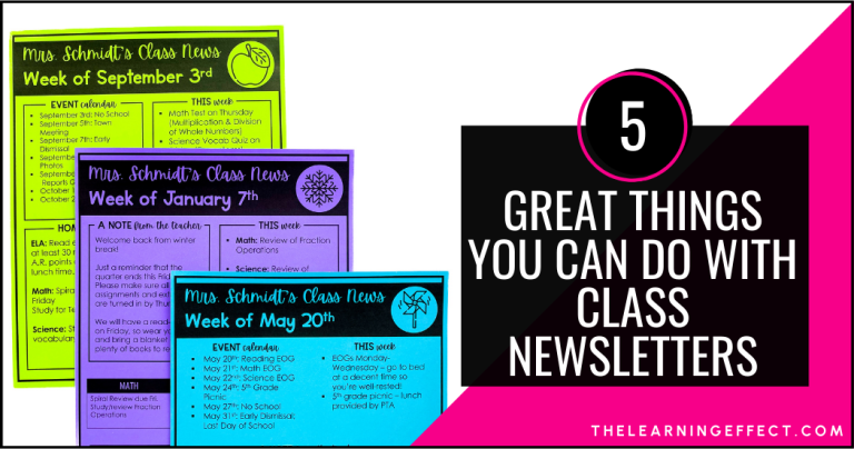 5 Great Things You Can Do With Class Newsletters