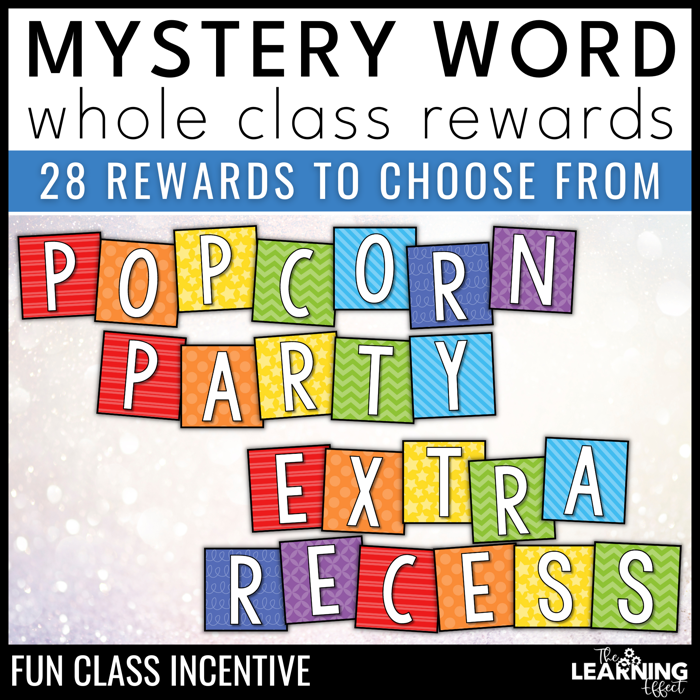 Mystery word whole class rewards