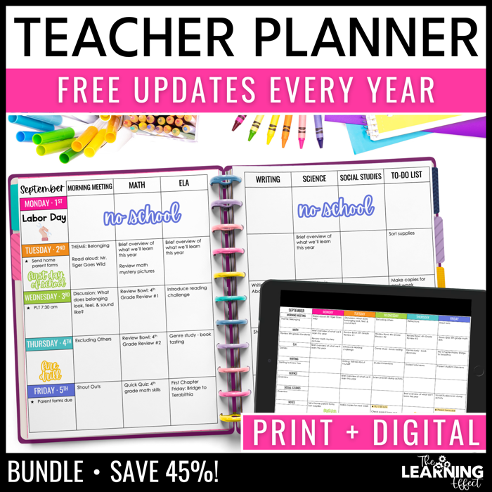 Teacher planner bundle