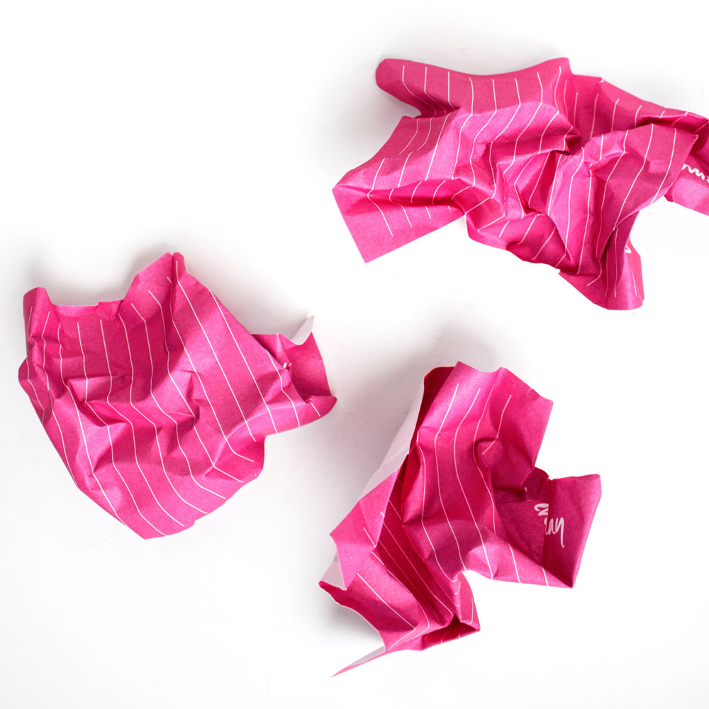 Trashketball crumpled paper