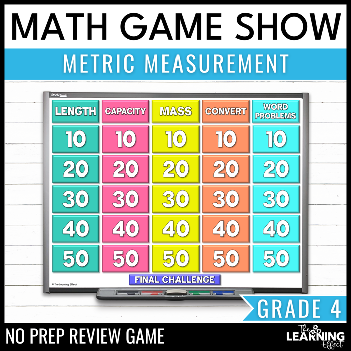 Area and perimeter game show