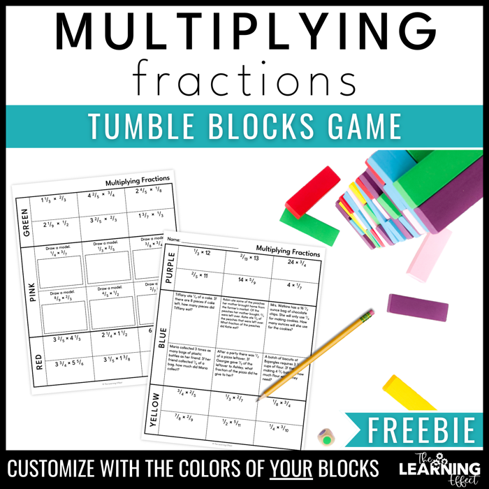 Multiplying fractions game