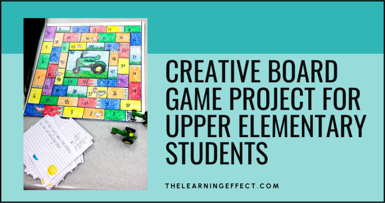 Creative Board Game Project for Upper Elementary Students