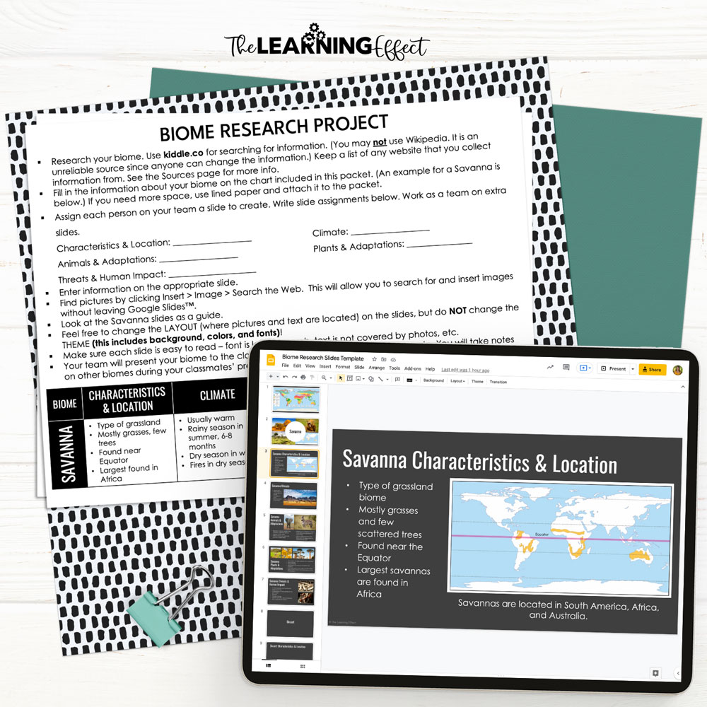 Biome project for google slides