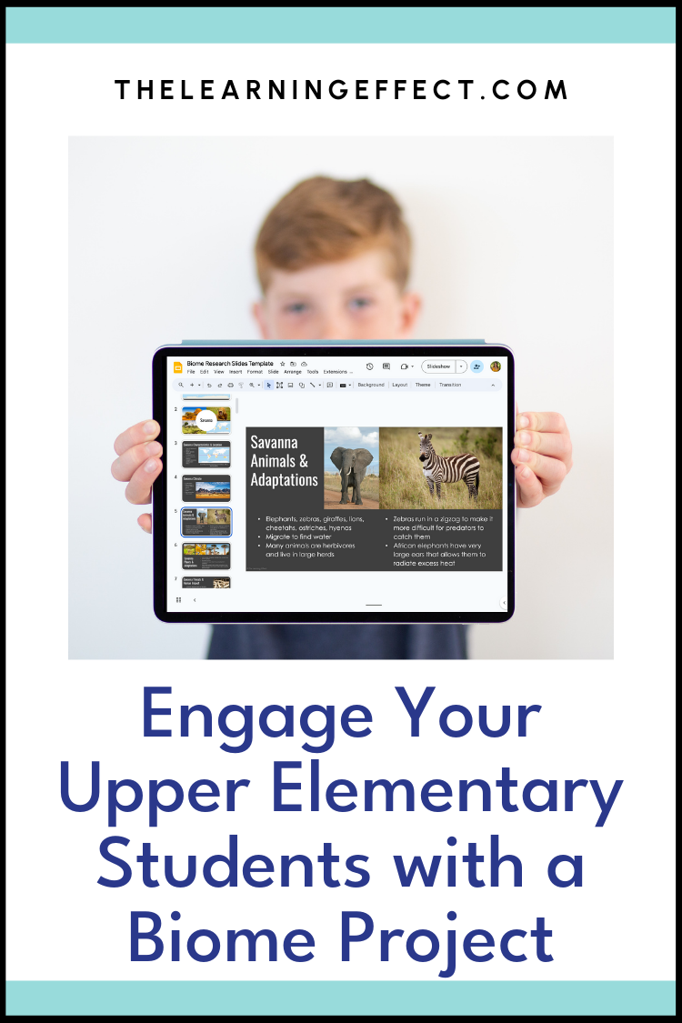 Engage your upper elementary students with a biome project