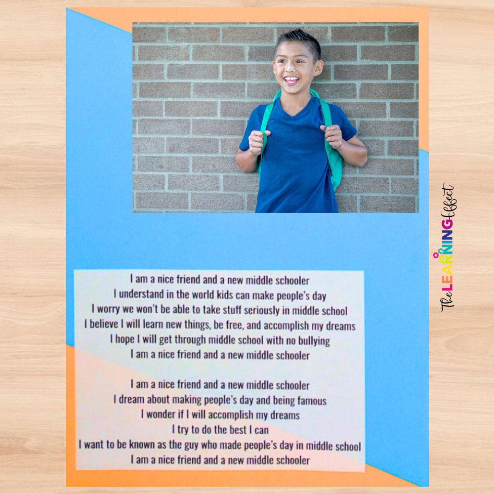 Student snapshot poem
