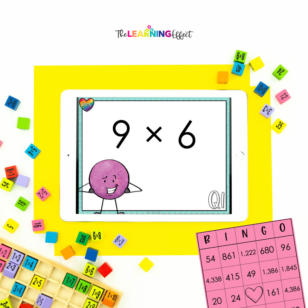 Multiplication bingo game