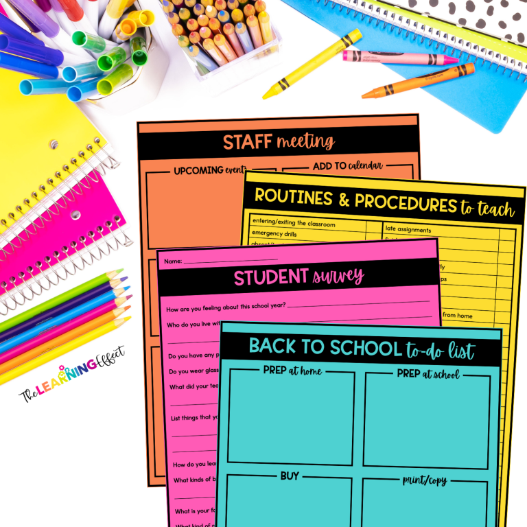 Free back to school forms