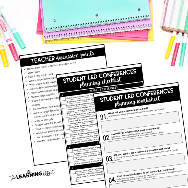 Free Student Led Conferences Planning Guide