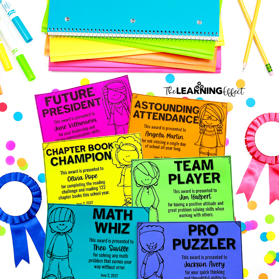 Student awards free templates