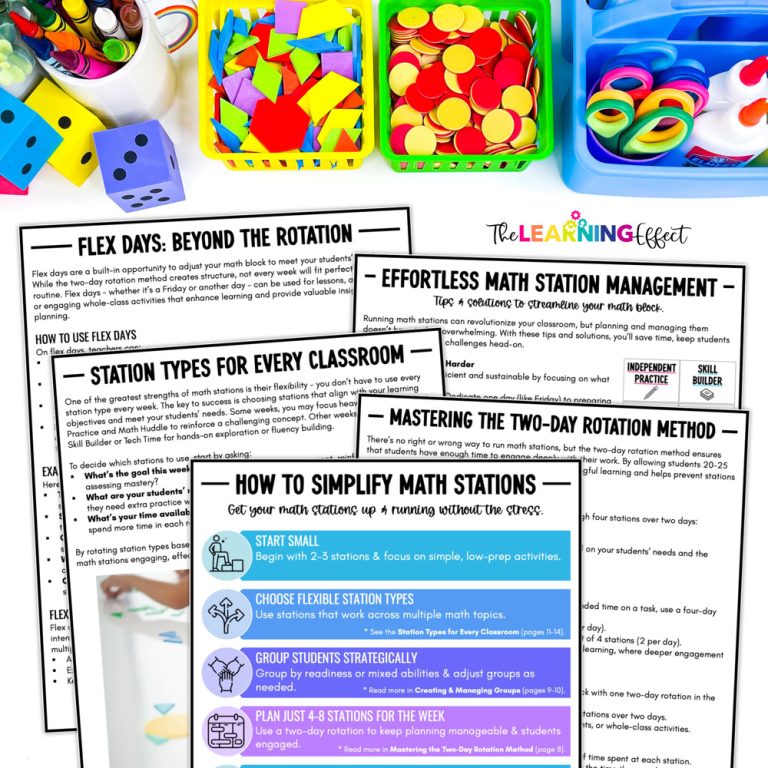 Math stations made simple free guide