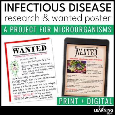 Infectious diseases research project | science activity for microorganisms