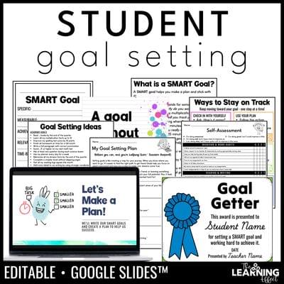 Student goal setting | back to school | first week of school activity