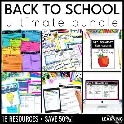 Back to school bundle | editable forms printables checklists templates