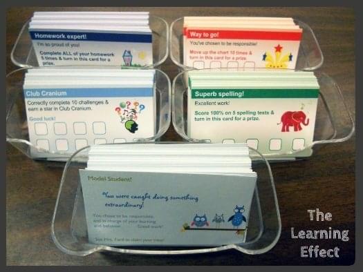 Five vistaprint student rewards punch cards
