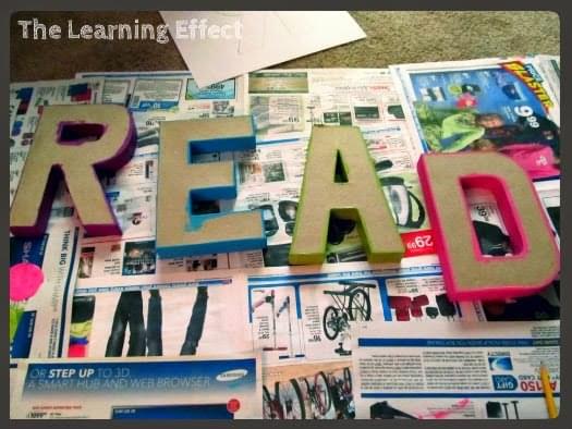 Read letters painted