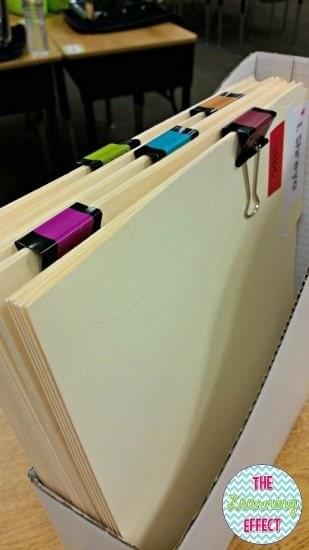 Classroom economy banking folders