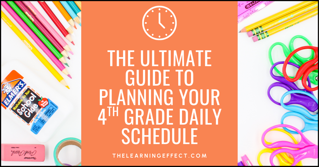 My 4th grade classroom daily schedule