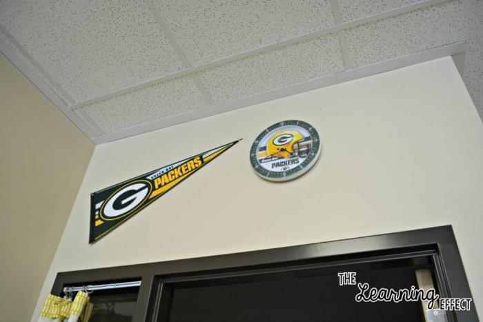 Green bay packers fan wall