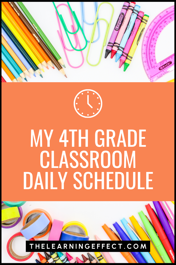 4th grade classroom schedule pin