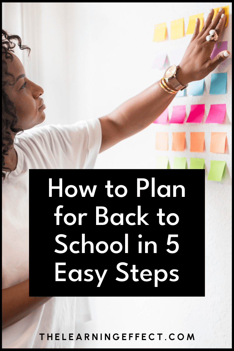 How to plan for back to school pin