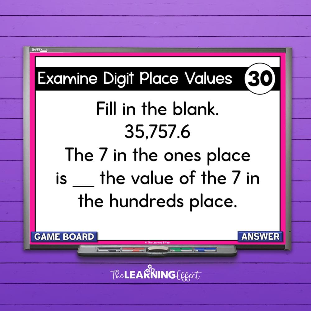 Review bowl math game show