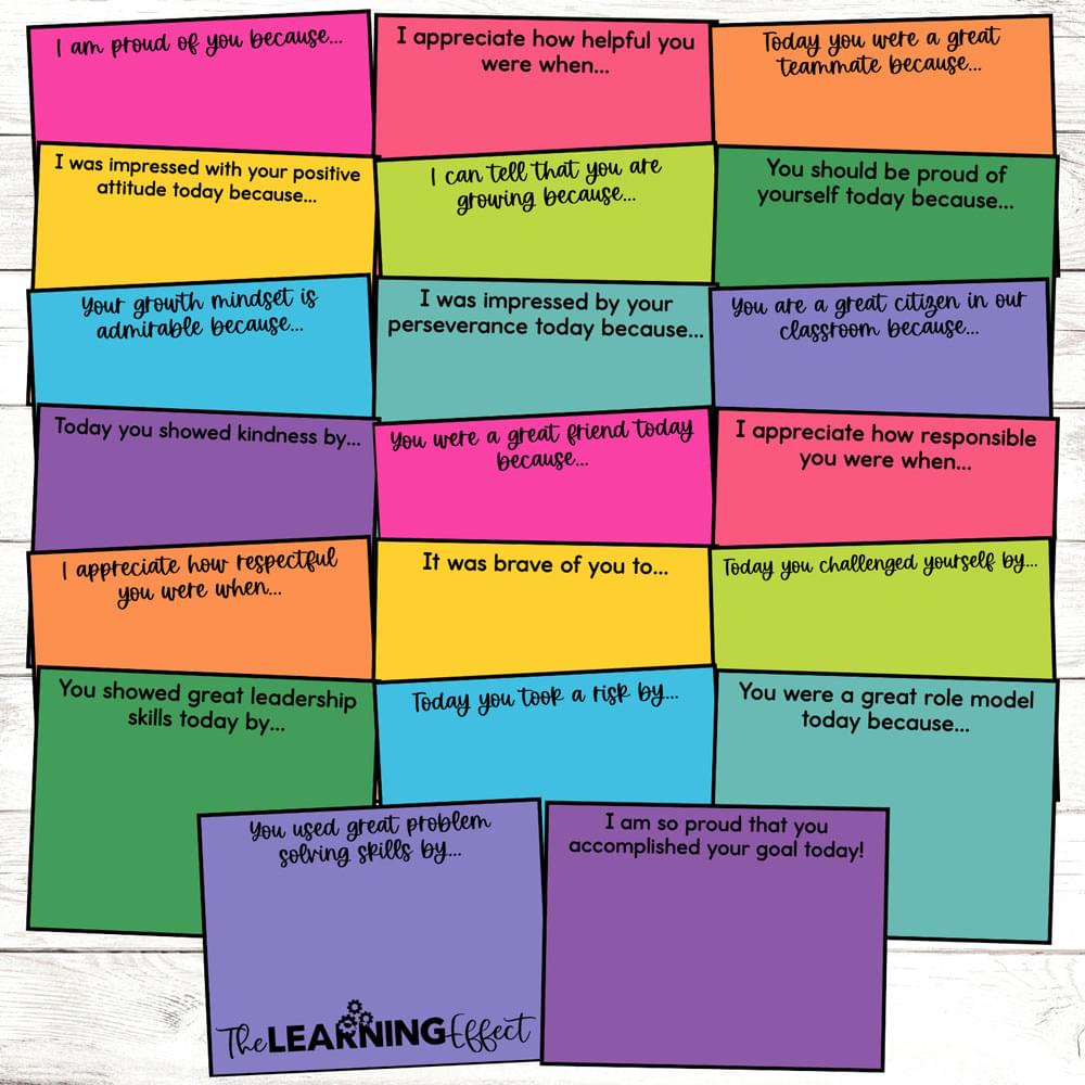 Positive notes for students