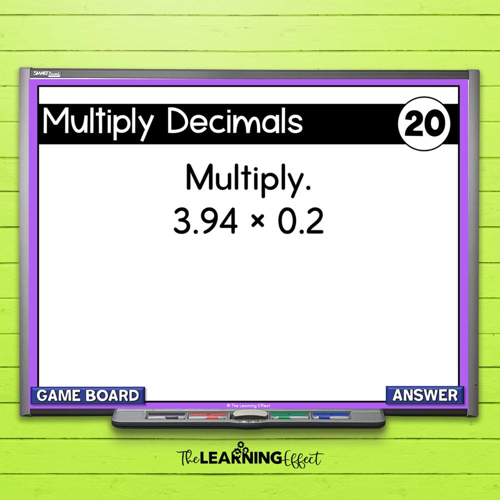5th grade math review game show